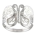 Sterling Silver Filigree Butterfly Ring