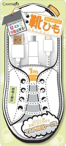 Shoelace 3ft Micro USB To USB Cable for Android,PS4 controller,PSvita(PCH-2000 series) included 3DS Pulg Adapter-White-