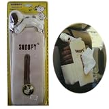 Snoopy Tissue Box Cover - Peanuts Snoopy Tissue Box Holder With Cell Phone Pouch (Tan/brown)