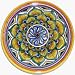 Blue Italian Ceramic Geometric Coaster/Candle Holder