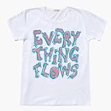 POP Ｔシャツ ヘラクレイトスの有名な言葉「万物は流転する」をデザインタイポグラフィーＴシャツ EVERYTHING FLOWS