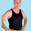 Mens Body Shaper Slimming Stomach Waistline Trimmer Black Undershirt