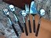 Tooled Leather Flatware Serving Set (6 Piece Set)