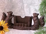 Cast Iron Squirrel Business Card Holder