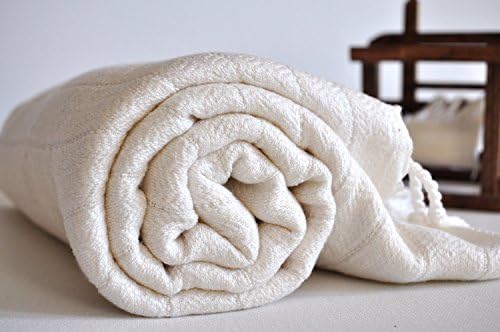 Turkish Towel,handwoven Pestemal Pure Soft Bamboo Ivory Anti Bacterial