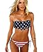 2016 Newest Trend Fashion USA Flag Stripe Fringe Tassel Two Pieces Bikini Set