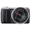 Sony NEX-C3KB Systemkamera (16,2 Megapixel, 7,5 cm (3 Zoll) Display, Full HD, Live View, bildstabilisiert) Kit inkl. 18-55 mm Objektiv schwarz