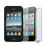Skque Front & Back Protector Sets\ Silicone Case Cover for Apple iPhone 4 LCD Touch Screen (4 Protectors Total - 2 Front / 2 Back)