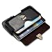 PU Leather Dual Poacket Horizontal Buckle Pouch Holster Belt Clip Case for iPhone 8 Plus/Motorola Moto G6/G5s Plus/G6 Play/Moto E4/E5 Plus/Google Pixel 2 XL/HTC U11 Eyes (Black)