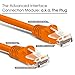 GearIt 10-Pack, Cat5e Ethernet Patch Cable 3 Feet - Snagless RJ45 Computer LAN Network Cord, Orange - Compatible with 10 Port Switch POE 10port Gigabit