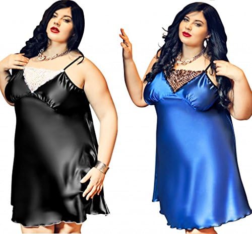 Nine X -Hot Satin and Lace Babydoll S-6XL 8-26 "Isla" Plus size Lingerie 2