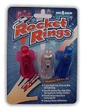 3 Pack ROCKET RINGS Lights Finger Mini-Flashlights Red White & Blue