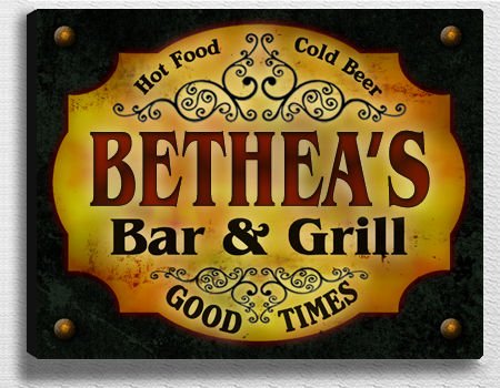 Bethea's Bar & Grill 14'' x 11'' Collectible Stretched Canvas