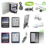 CrazyOnDigital iPad Essential Accessory Kit Case Charger for Apple iPad 3G Wifi
