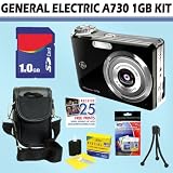 GE A730 7.0 MP Digital Camera (Black) + 1GB Accessory Kit