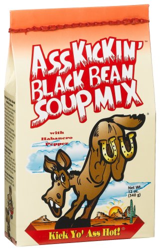 Ass Kickin' Black Bean Soup Mix, 12-Ounce Boxes (Pack of 6) by Black Bean & Corn Salsas