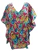 Pink Kaftan Top Floral Printed Short Caftan Tunic