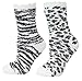 Greatlookz Women's Furry Friends Animal Print Socks (Set Of 2 )