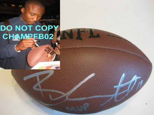 BRANDON MARSHALL,MIAMI DOPLHINS,DENVER BRONCOS,PRO BOWL MVP,SIGNED,AUTOGRAPHED,NFL FOOTBALL,WITH PROOF + COA