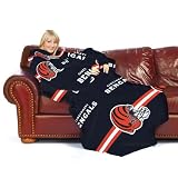 Cincinnati Bengals NFL Adult Stripes" Huddler Throw Blanket with Sleeves"