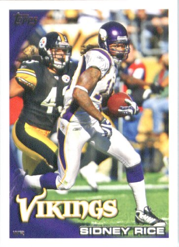2010 Topps NFL Football Card # 251 Sidney Rice - Minnesota Vikings - NFL Trading Card in a Protective ScrewDown Case!