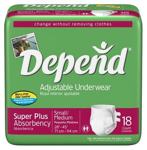 Depend Refastenable Protective Pant, Small/Medium, Case of Four-18 Count (72 Pants)