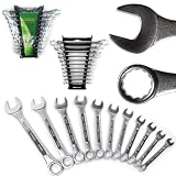 Quality Combination Metric Wrench 11 pc Set w/ Storage Rack