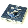 Anchor Yachting, Saphire Swarovski Crystals Blue Compact Mirror