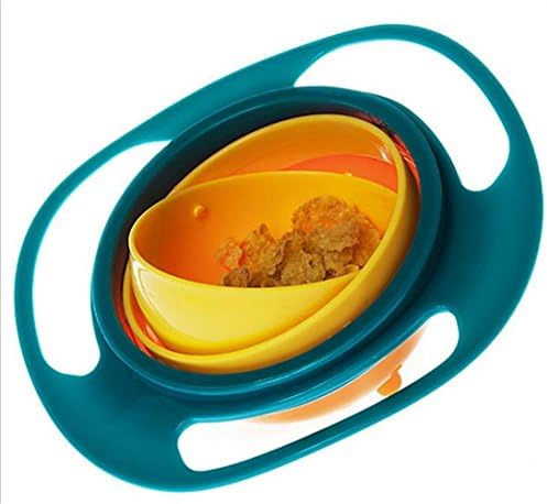 INP Baby Kids Non Spill Feeding Toddler Gyro Bowl 360 Rotating Avoid Food Spilling
