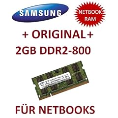 SAMSUNG Original (Mihatsch & Diewald) 2 GB 200 pin DDR2-800 SO-DIMM (800Mhz, PC2-6400S, CL6) - Part M470T5663FB3-CF 7 mit Netbookspezifischer Chipstruktur - passend f�r alle aktuellen DDR2 Netbooks wie Samsung NC10, N110, N120, N130, N150, N310 und N510