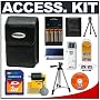 Kodak EasyShare Leather Case with 2GB Card + 4 AA Batteries & Charger + Tripod + Cameta Bonus Accessory Kit for C180, C513, C613, C713, C743, C813, C915, C1013 Cameras
