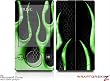 Zune 80/120GB Skin Kit - Metal Flames Green plus Free Screen Protector by WraptorSkinz
