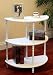 Frenchi Furniture Wood 3-Tier Crescent ,Half Moon ,Hall / Console Table/End Table in White Finish