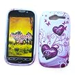 HTC myTouch 4G / HTC myTouch HD (T-Mobile) Crystal Silicone Skin Case "Purple Love" Design