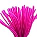Carykon Pack of 100 Super Fuzzy Chenille Stems Pipe Cleaners (Hot Pink)