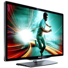 Philips 40PFL8606K/02 102 cm (40 Zoll) Ambilight 3D LED-Backlight-Fernseher, Energieeffizienzklasse A (Full-HD, 3D MAX, 800Hz PMR, DVB-T/C/S, Smart TV) schwarz mit Glasfront