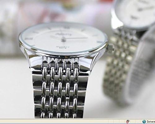Nary Fashion Ultra Thin Stainless Steel Belt Quartz Wrist Watches for Man Father's Gift