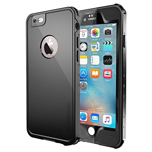 Waterproof Case for iPhone 6s/6 Plus + 5.5 Inch Slim Defender Fully Sealed Underwater Shockproof Snowproof Dirtpoof Protective Luxury Cover for apple iPhone 6 / 6s Plus 5.5 inches [NEW ARIVAL] (BLACK)