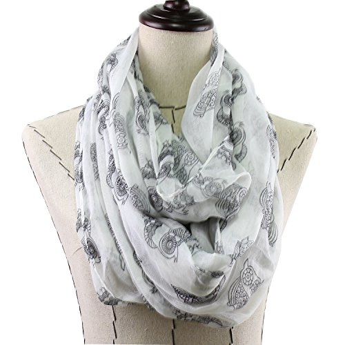 SCARF INFINITY OWL STYLE 3171-14062502 WHITE