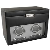 Wolf Designs 456202 Module 2.7 Double Watch Winder with Cover, Storage and Travel Case Wolf Designs 456202 Module 2.7 Double Watch Winder with Cover, Storage and Travel Case