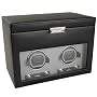 Wolf Designs Module 2.7 Double Watch Winder with Cover, Storage and Travel Case #456202