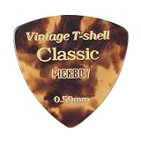 Pickboy Vintage Pick, Classic T-Shell Triangle, Cellulose, 0.50mm, 50 picks