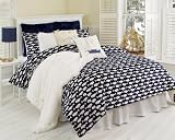 Thro Ltd. Wally Whale Collection Microluxe Twin Comforter Set, Navy/White