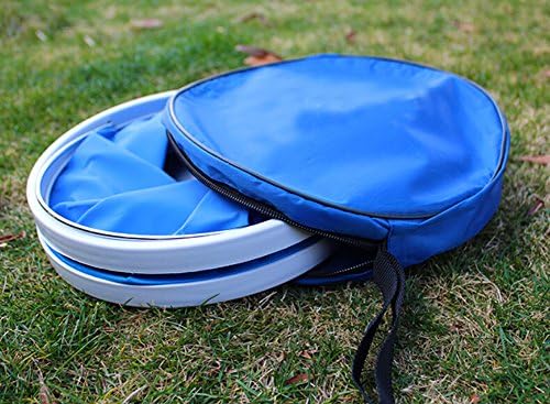 Outdoor Camping Portable Folding Bucket Fishing Bucket Car Wash Bucket (blue, 9L)