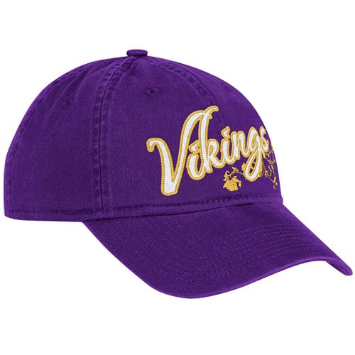 NFL Women's Fan Gear Team Color Slouch Adjustable Hat - EQ58W (Minnesota Vikings, One Size Fits All)