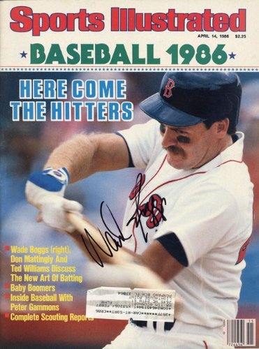 Wade Boggs Autographed/Hand Signed Sports Illustrated Baseball April 14, 1986 - Here Come the Hitter