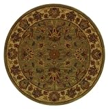 Safavieh Heritage HG343A Green 3 6 Round Handmade Wool Area Rug Safavieh Heritage HG343A Green 3 6 Round Handmade Wool Area Rug