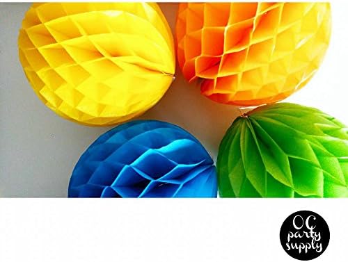 Honeycomb Balls, Dinosaur Party Decor, Hanging Decor, 8 inches, Party Supplies