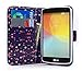 LG Tribute Case - NageBee - Design Dual-Use Flip PU Leather Fold Wallet Pouch Case for LG Tribute LS660 F60 (Fold Wallet plum blossom)