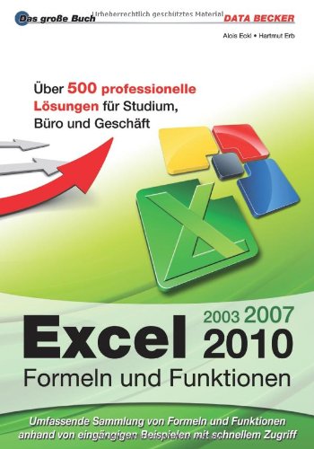 Buch - Cover Das große Buch: Excel 2010 Formeln & Funktionen - Alois Eckl - Data Becker